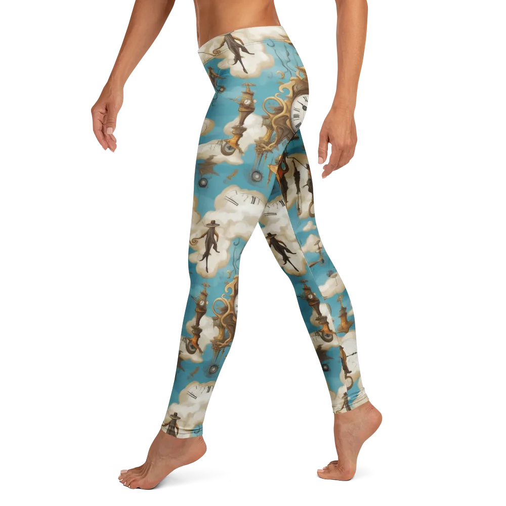 Clockwork Cloudscape on Leggings — Left