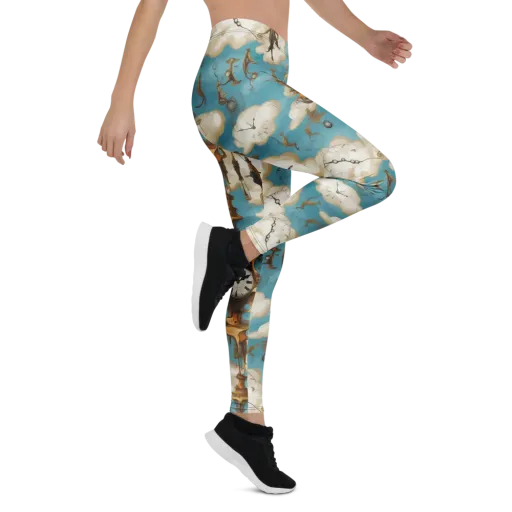 Clockwork Cloudscape on a Leggings