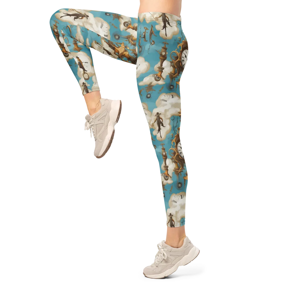 Clockwork Cloudscape on Leggings — Left