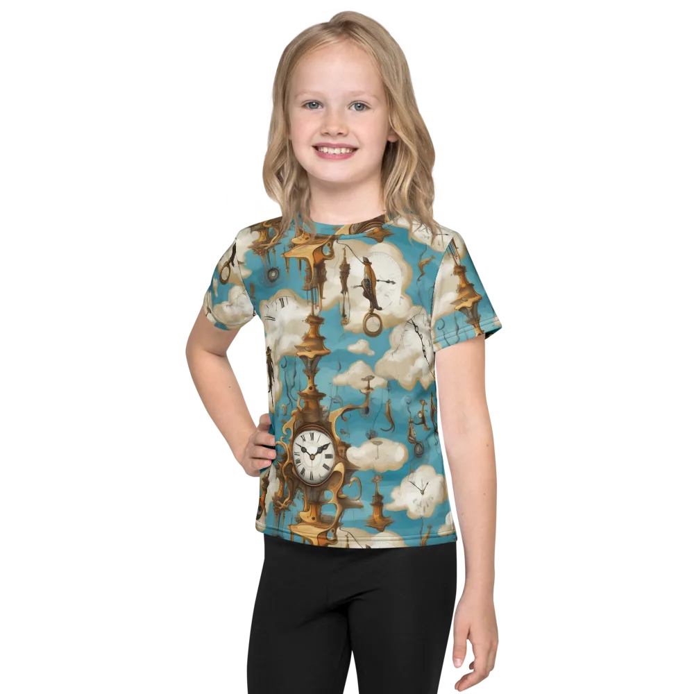 Clockwork Cloudscape on Kids Crew Neck T-Shirt — Front