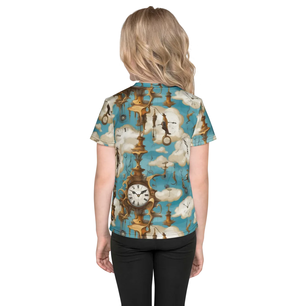 Clockwork Cloudscape on Kids Crew Neck T-Shirt — Back