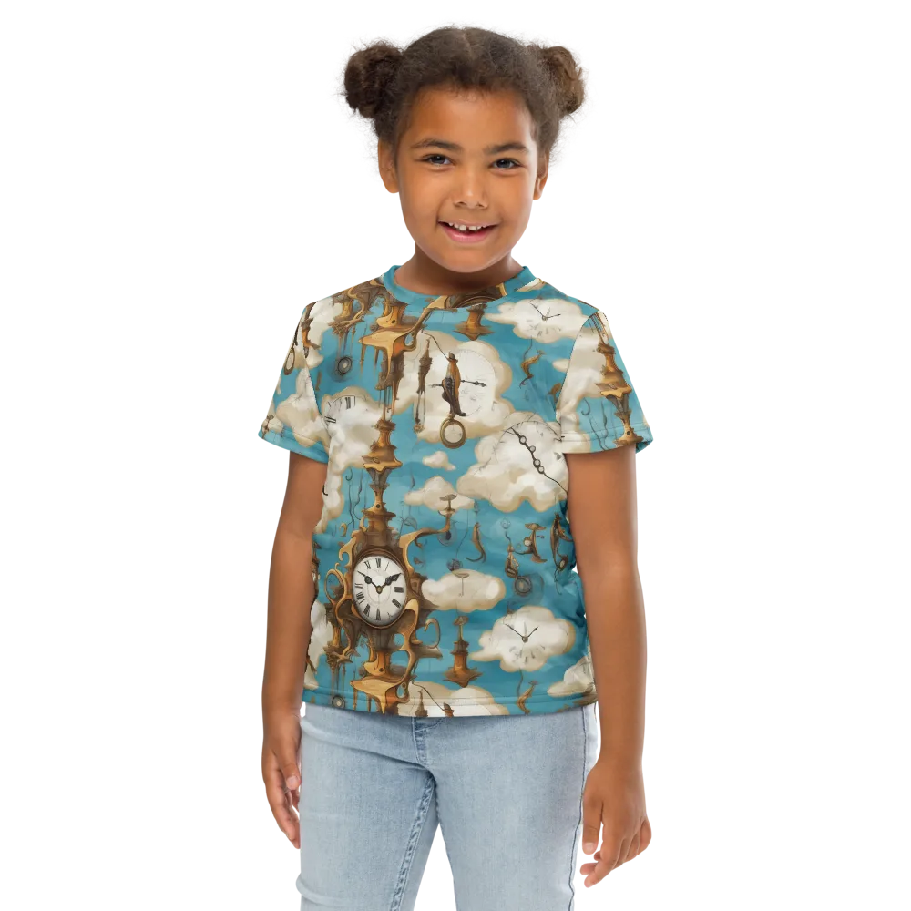 Clockwork Cloudscape on Kids Crew Neck T-Shirt — Front