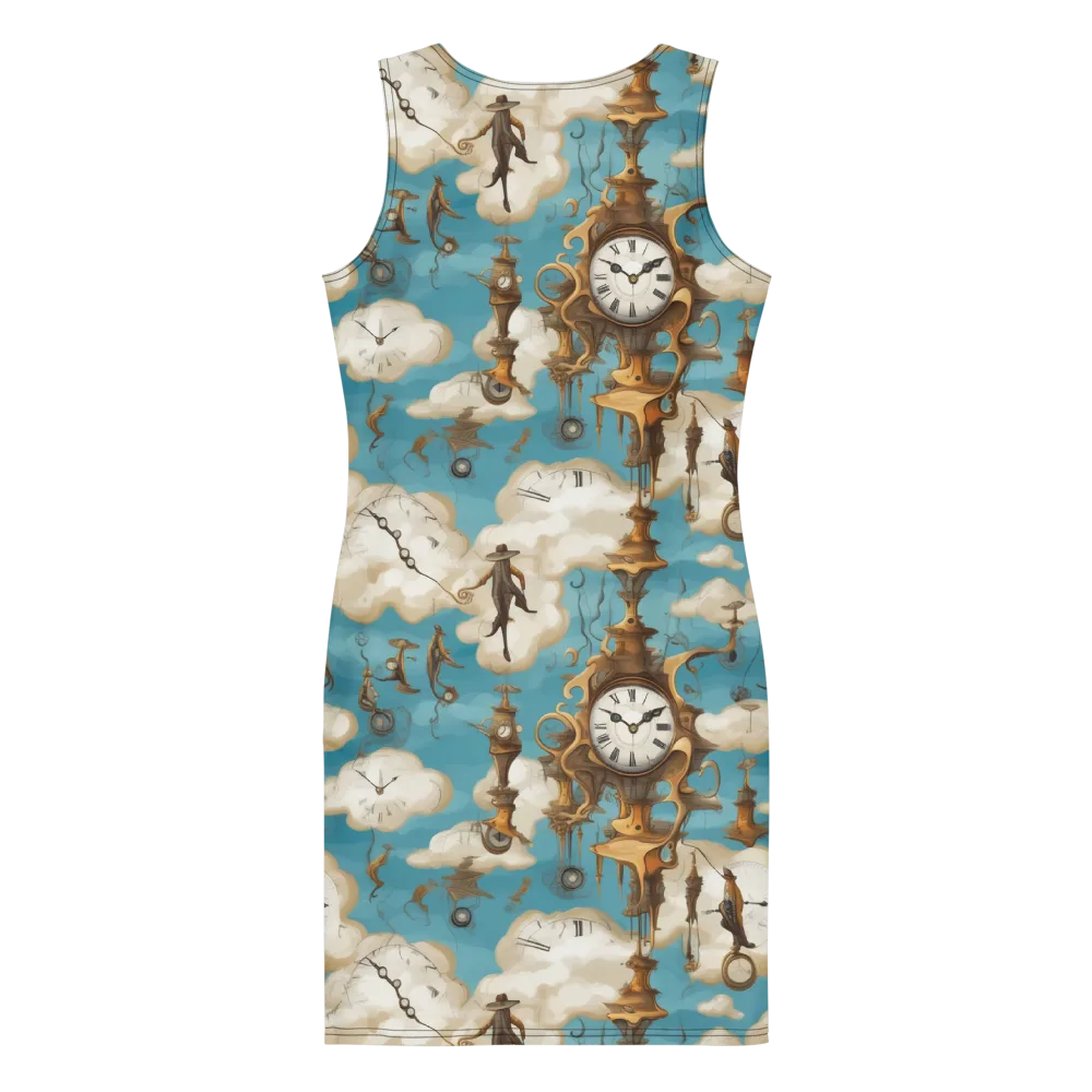 Clockwork Cloudscape on Bodycon Dress — Back