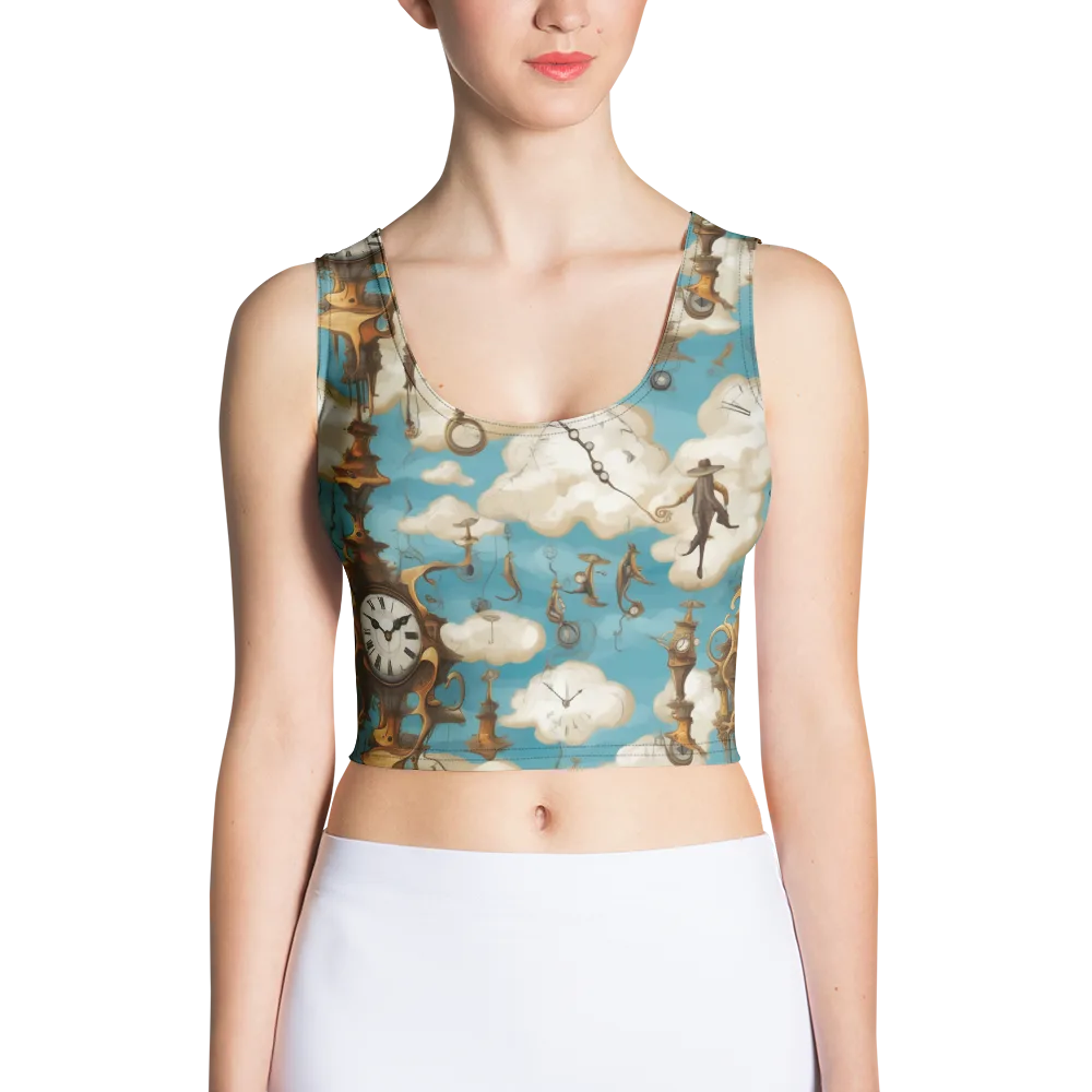Clockwork Cloudscape on Crop Top — Front