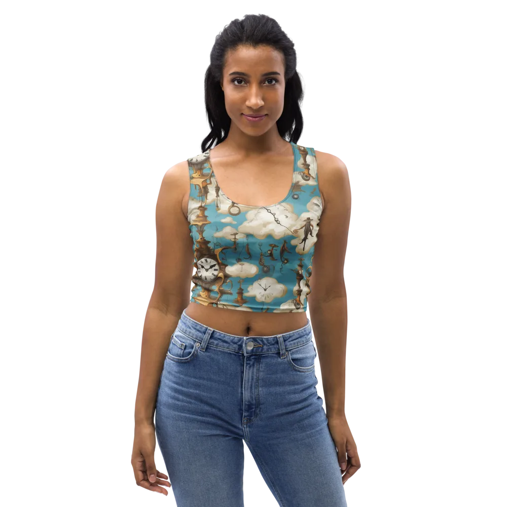 Clockwork Cloudscape on Crop Top — Front
