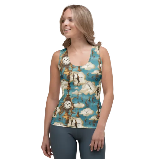 Clockwork Cloudscape on a Women's Tank Top