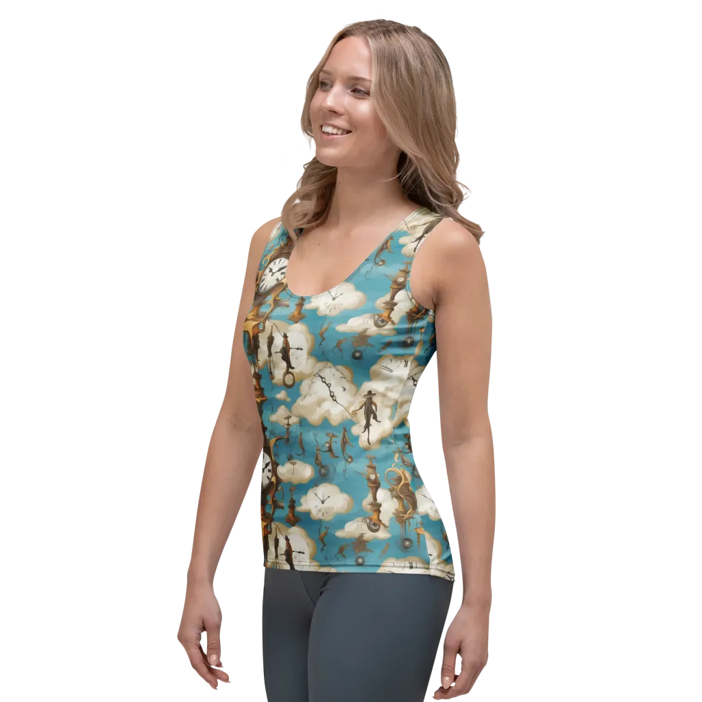 Clockwork Cloudscape on Women's Tank Top — Left Front