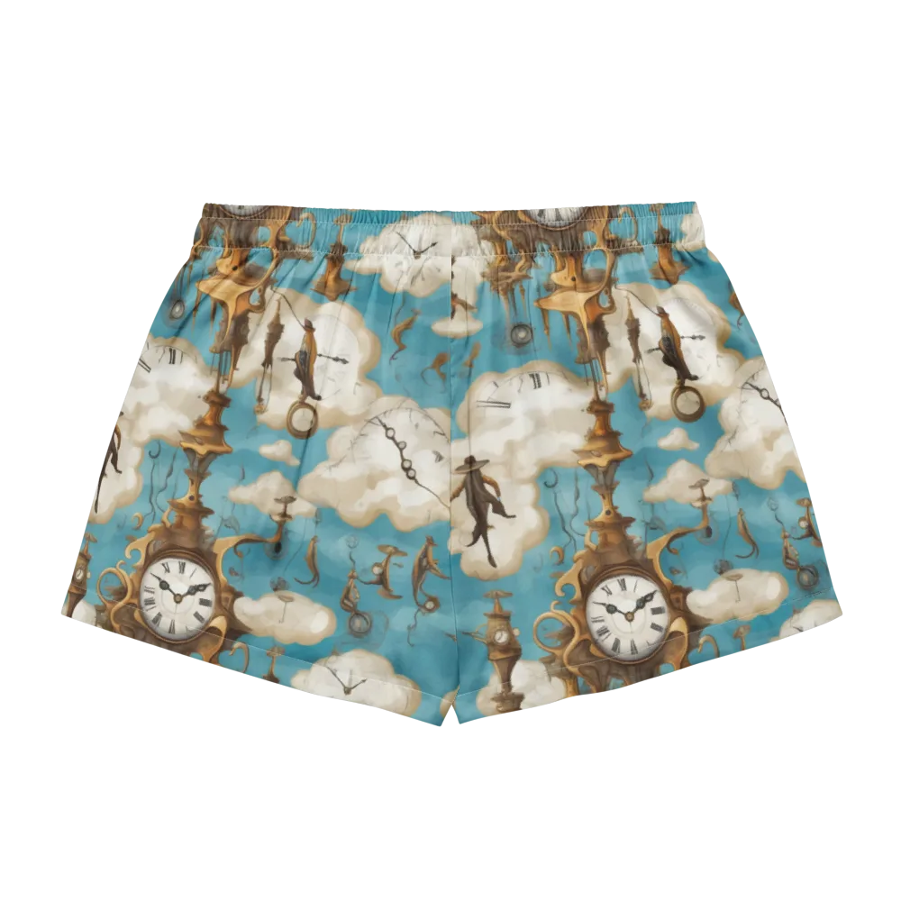 Clockwork Cloudscape on Women's Pajama Shorts — Back