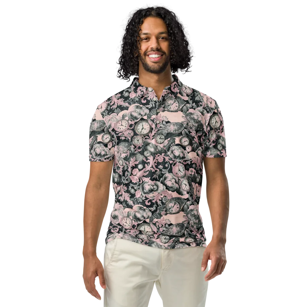 Tortoise Temporale on Men's Slim Fit Polo Shirt — Front