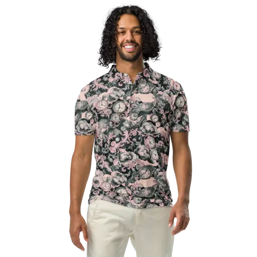 Tortoise Temporale on a Men's Slim Fit Polo Shirt