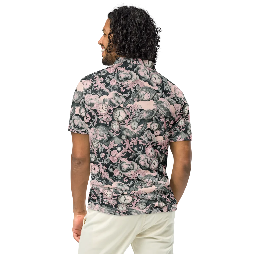 Tortoise Temporale on Men's Slim Fit Polo Shirt — Back