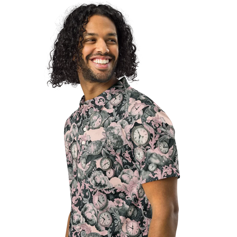 Tortoise Temporale on Men's Slim Fit Polo Shirt — Left Front