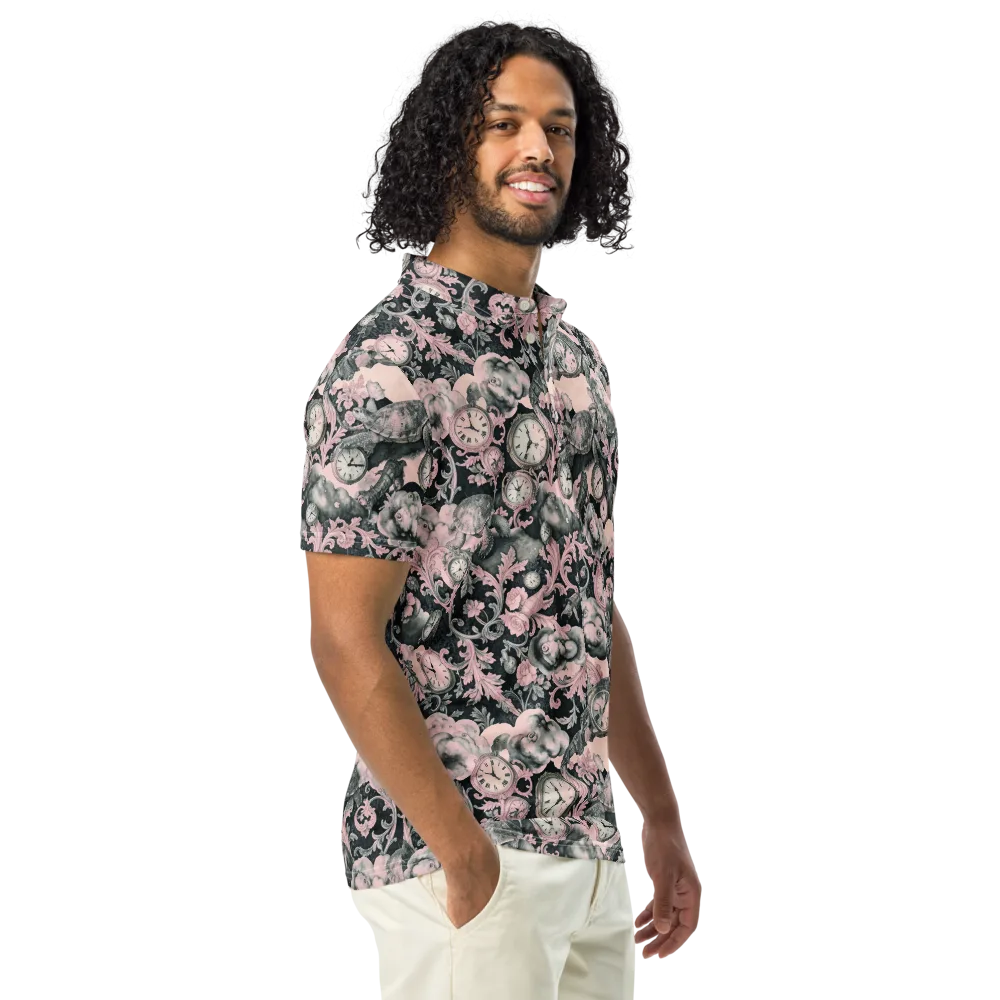 Tortoise Temporale on Men's Slim Fit Polo Shirt — Right Front