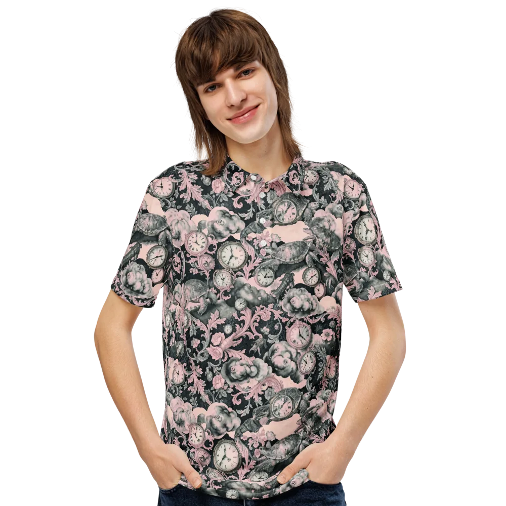 Tortoise Temporale on Men's Slim Fit Polo Shirt — Front
