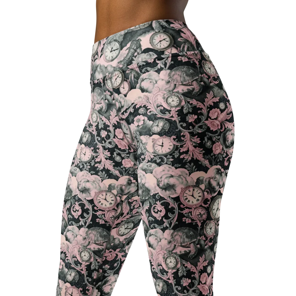 Tortoise Temporale on Yoga Leggings — Left Front