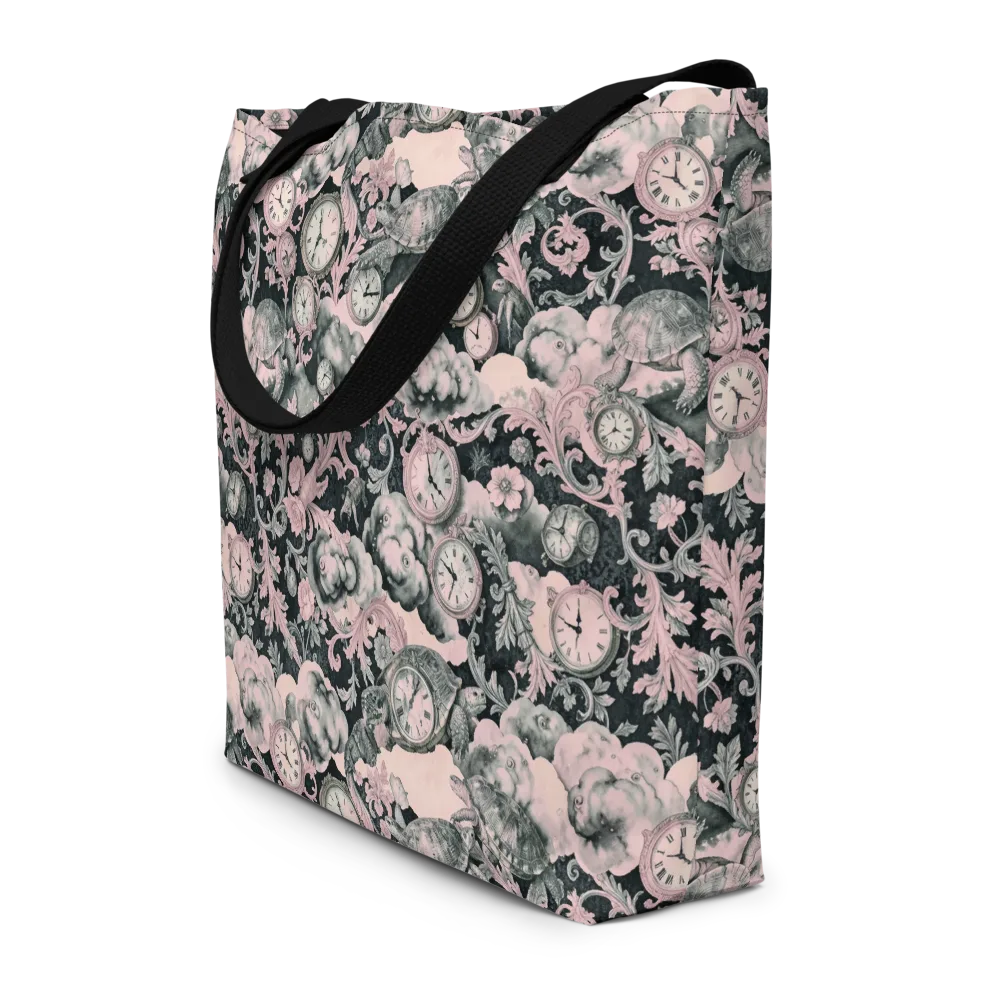 Tortoise Temporale on Large Tote Bag W/ Pocket — Front