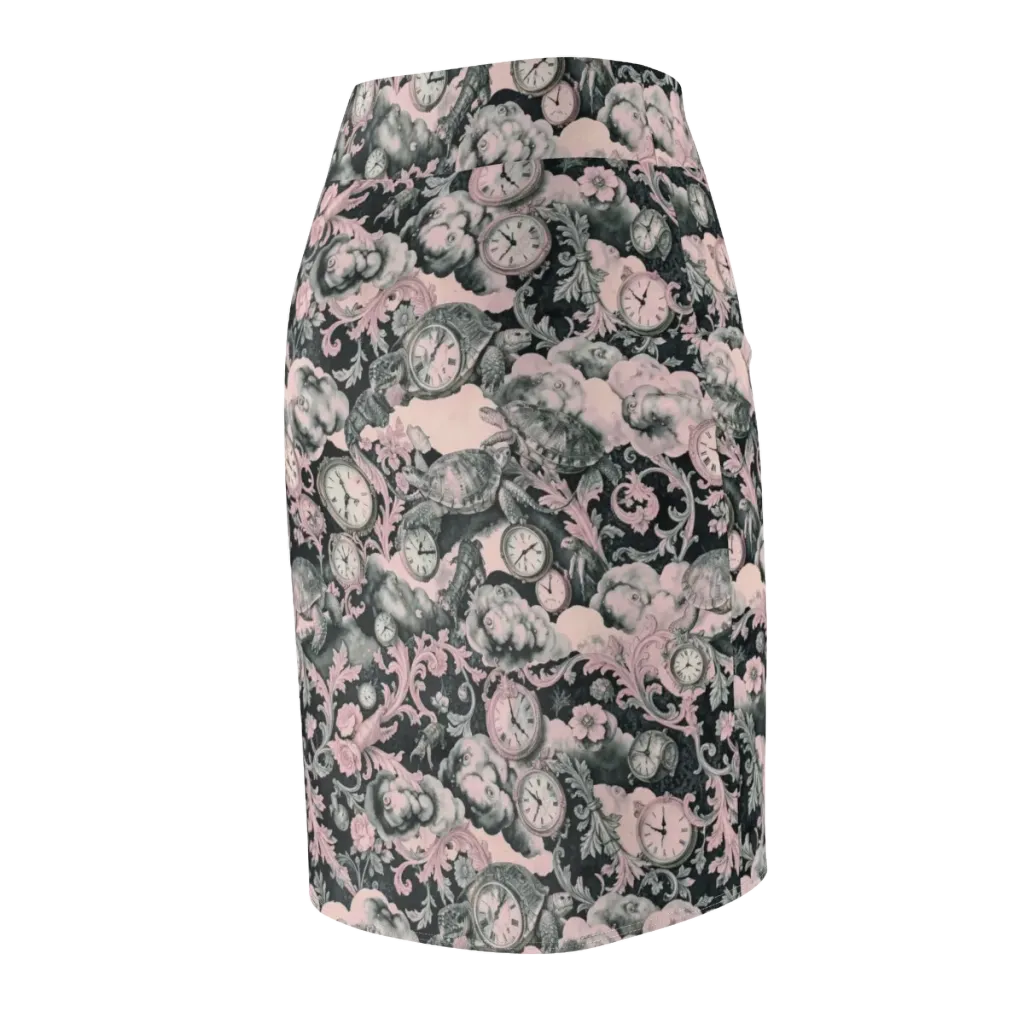 Tortoise Temporale on Pencil Skirt — Back Side