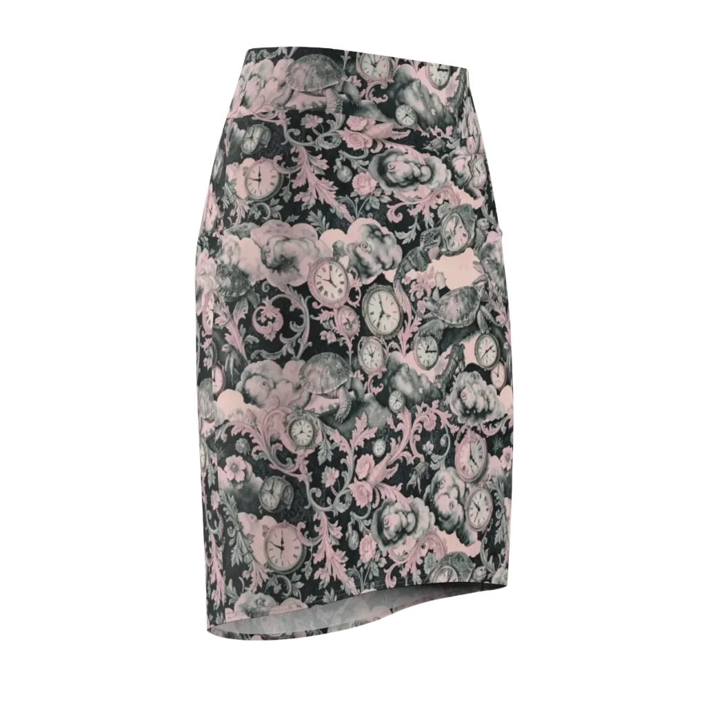 Tortoise Temporale on Pencil Skirt — Front Side