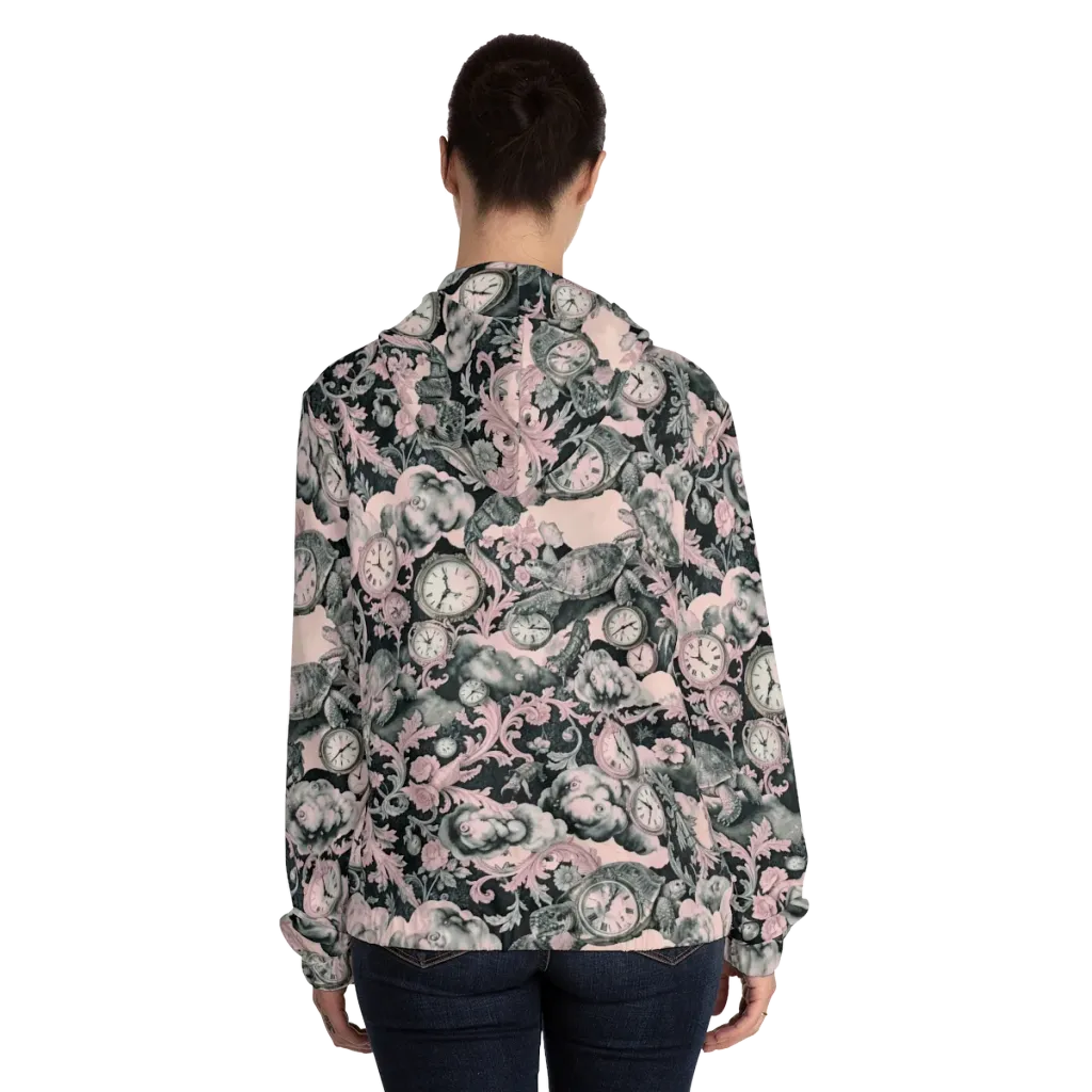 Tortoise Temporale on Women's Full-Zip Hoodie — Back On Person
