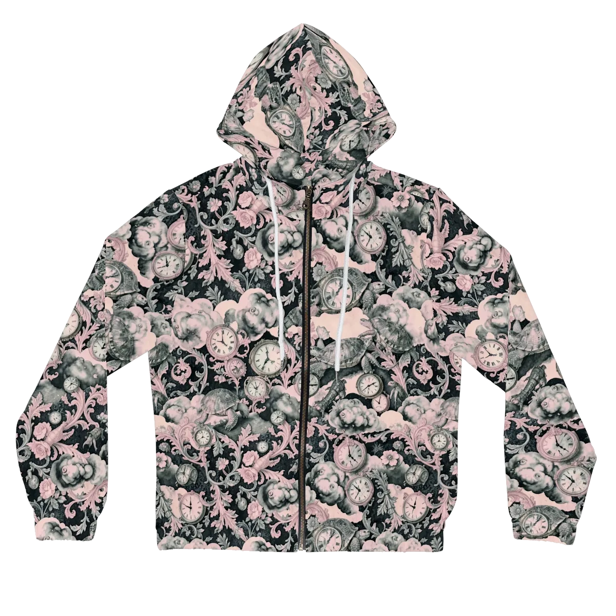 Tortoise Temporale on Women's Full-Zip Hoodie — Front