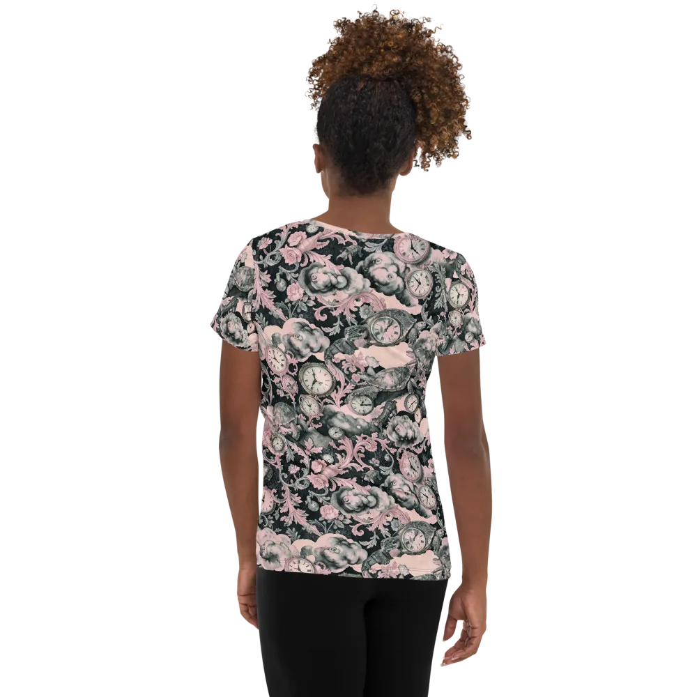 Tortoise Temporale on Women's Athletic T-Shirt — Back