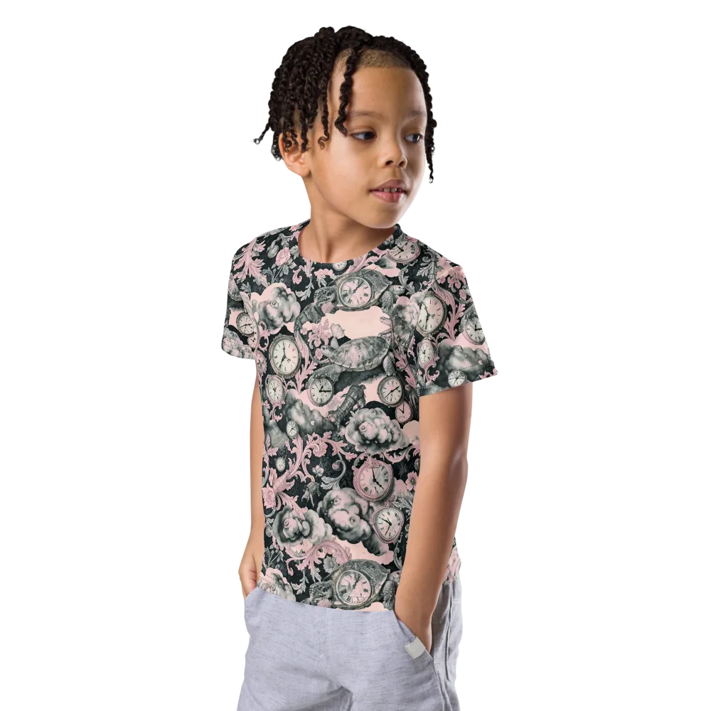 Tortoise Temporale on Kids Crew Neck T-Shirt — Left Front