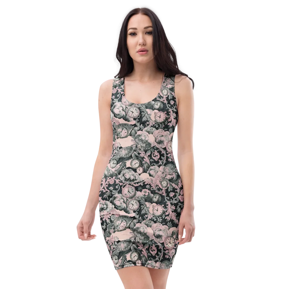 Tortoise Temporale on Bodycon Dress — Front
