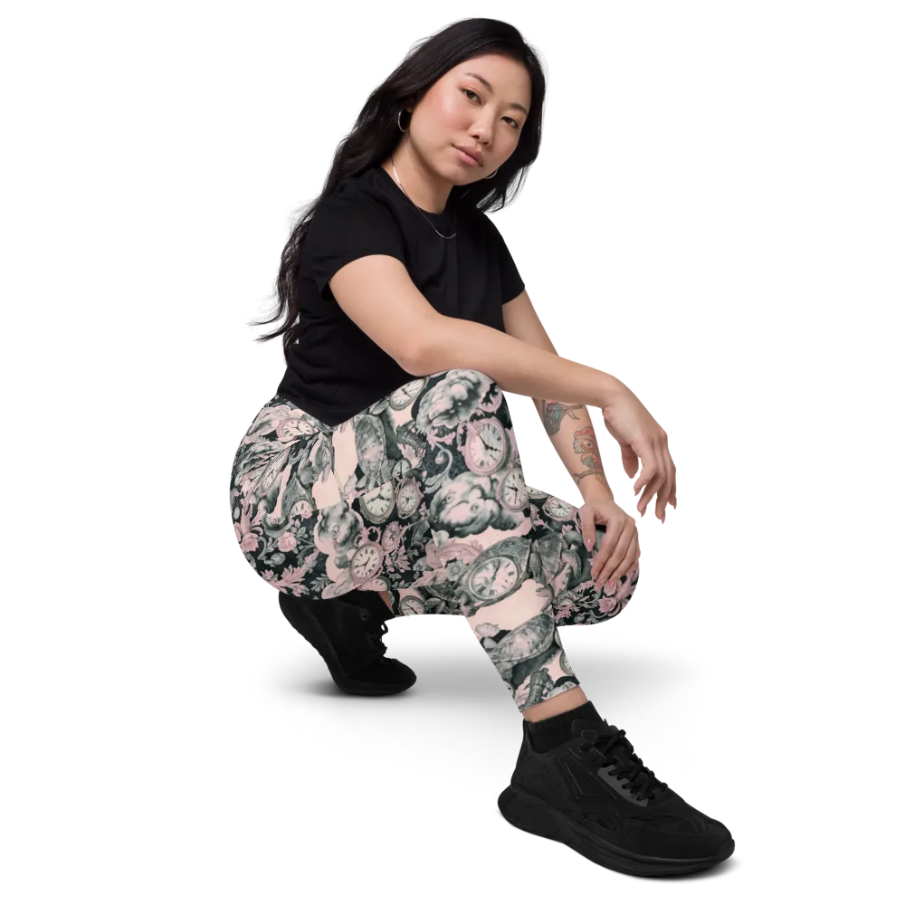 Tortoise Temporale on Leggings with Pockets — Right Front