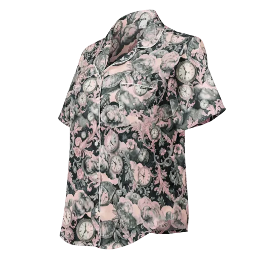 Tortoise Temporale on a Women's Short Sleeve Pajama Top
