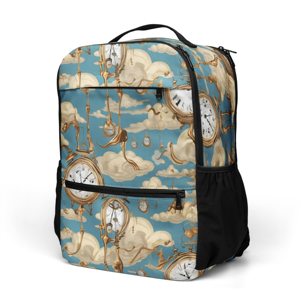 Cloudwork Clock on Utility Backpack — Left Front