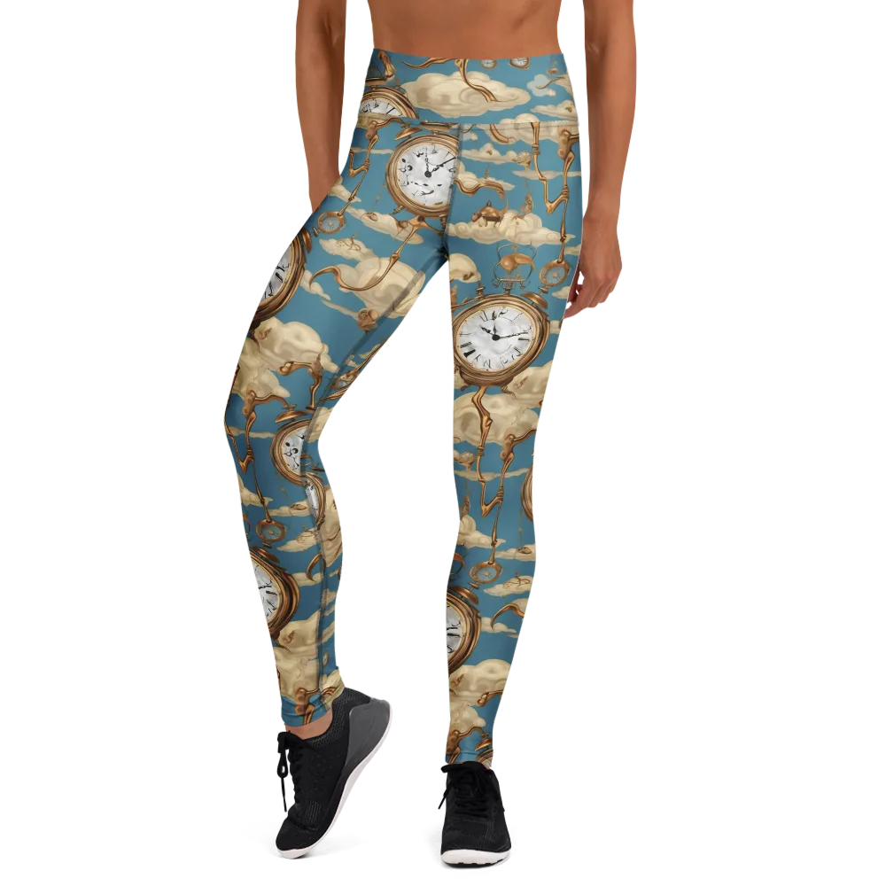 Cloudwork Clock on Yoga Leggings — Front