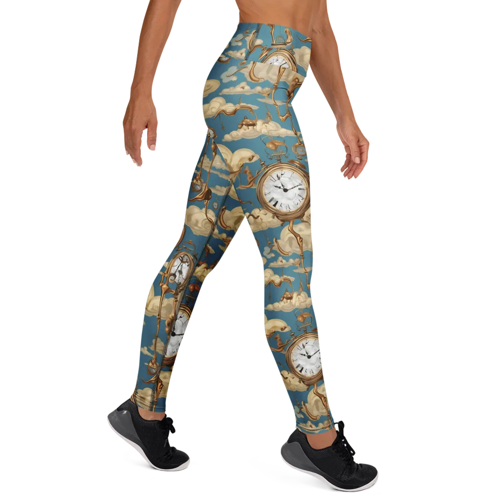 Cloudwork Clock on Yoga Leggings — Right
