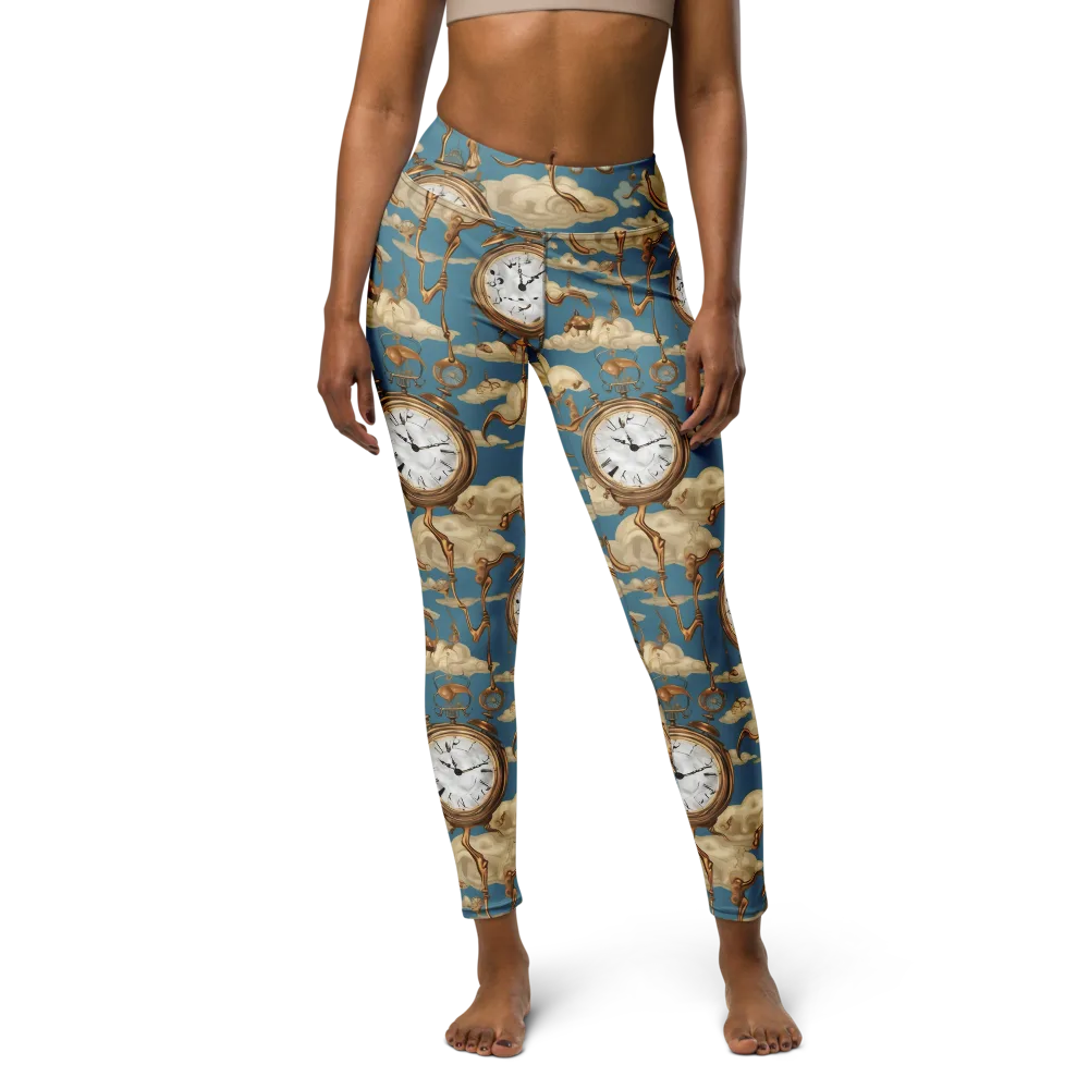 Cloudwork Clock on Yoga Leggings — Front