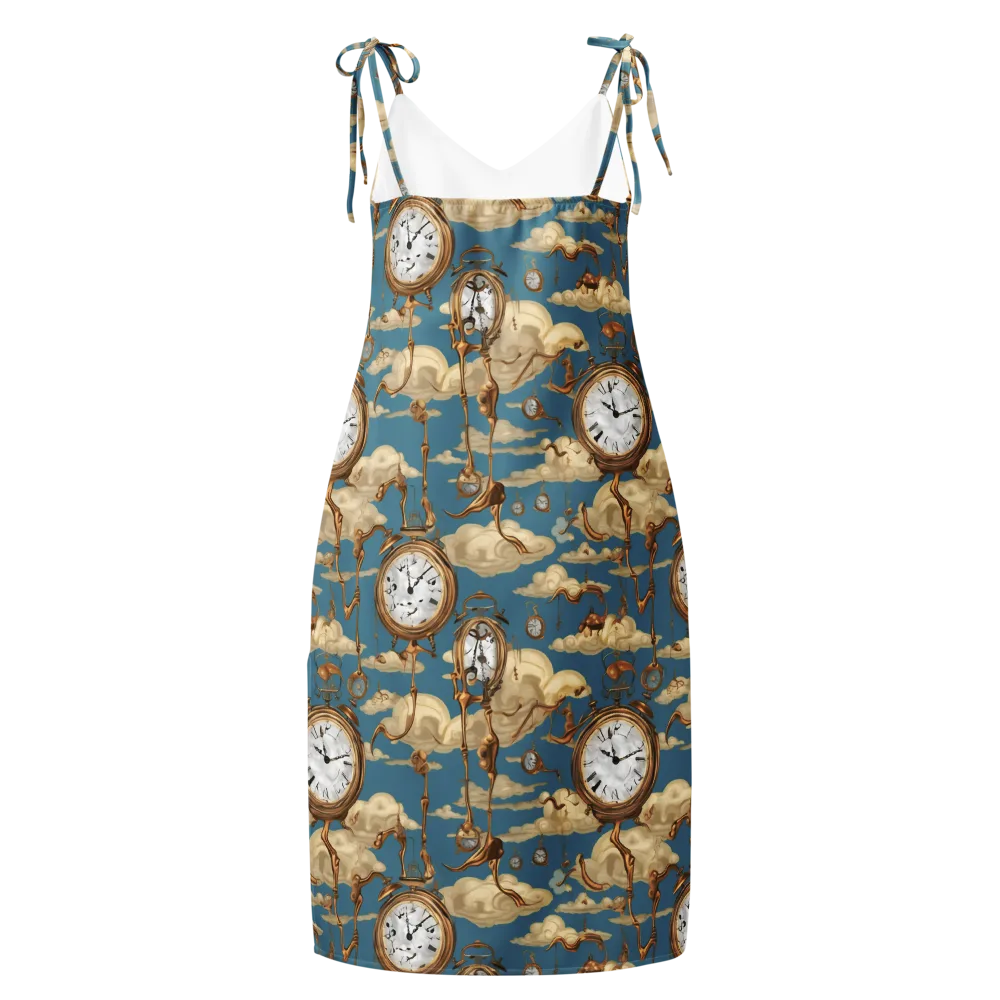 Cloudwork Clock on Slip Dress — Back