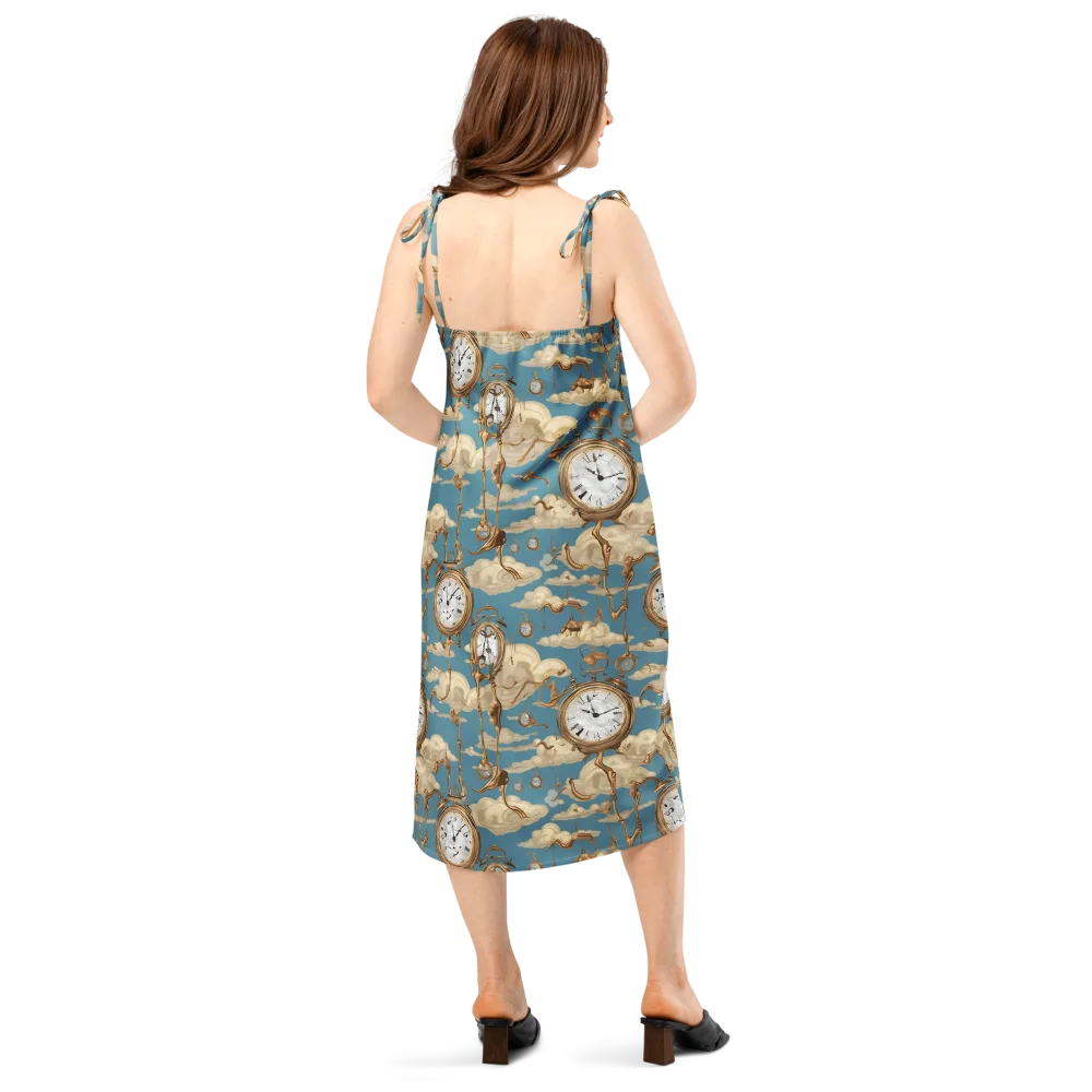 Cloudwork Clock on Slip Dress — Back