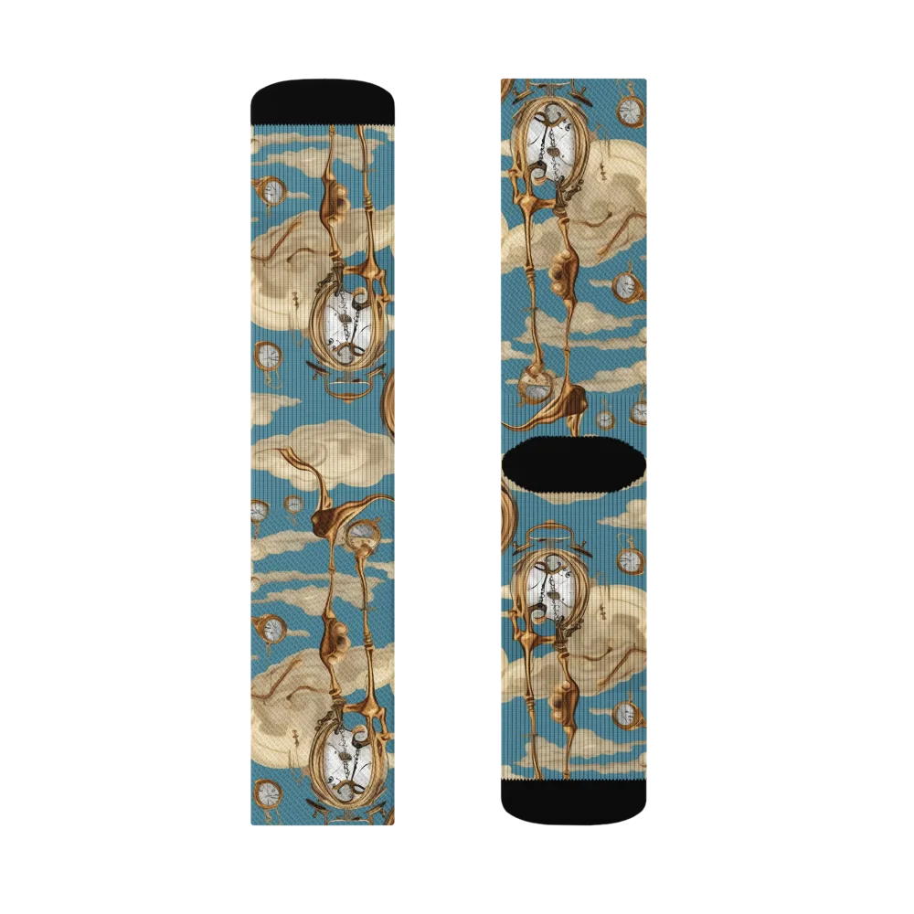 Cloudwork Clock on Socks — Right Sock