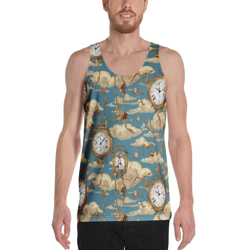 Cloudwork Clock on Men's Tank Top — Front