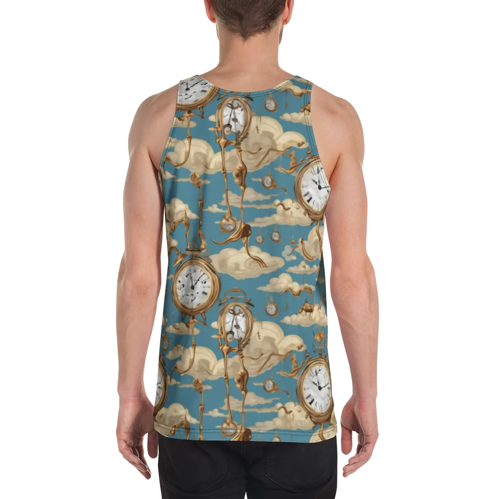 Cloudwork Clock on Men's Tank Top — Back