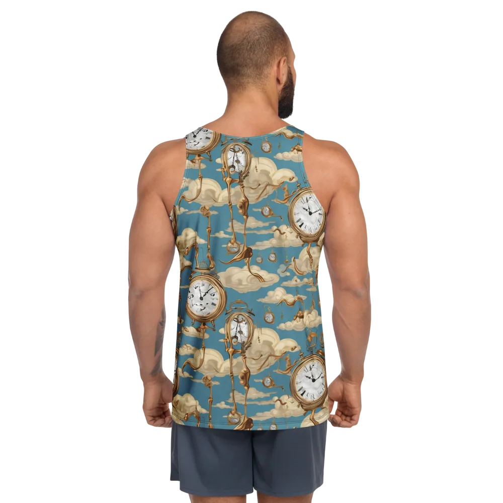 Cloudwork Clock on Men's Tank Top — Back