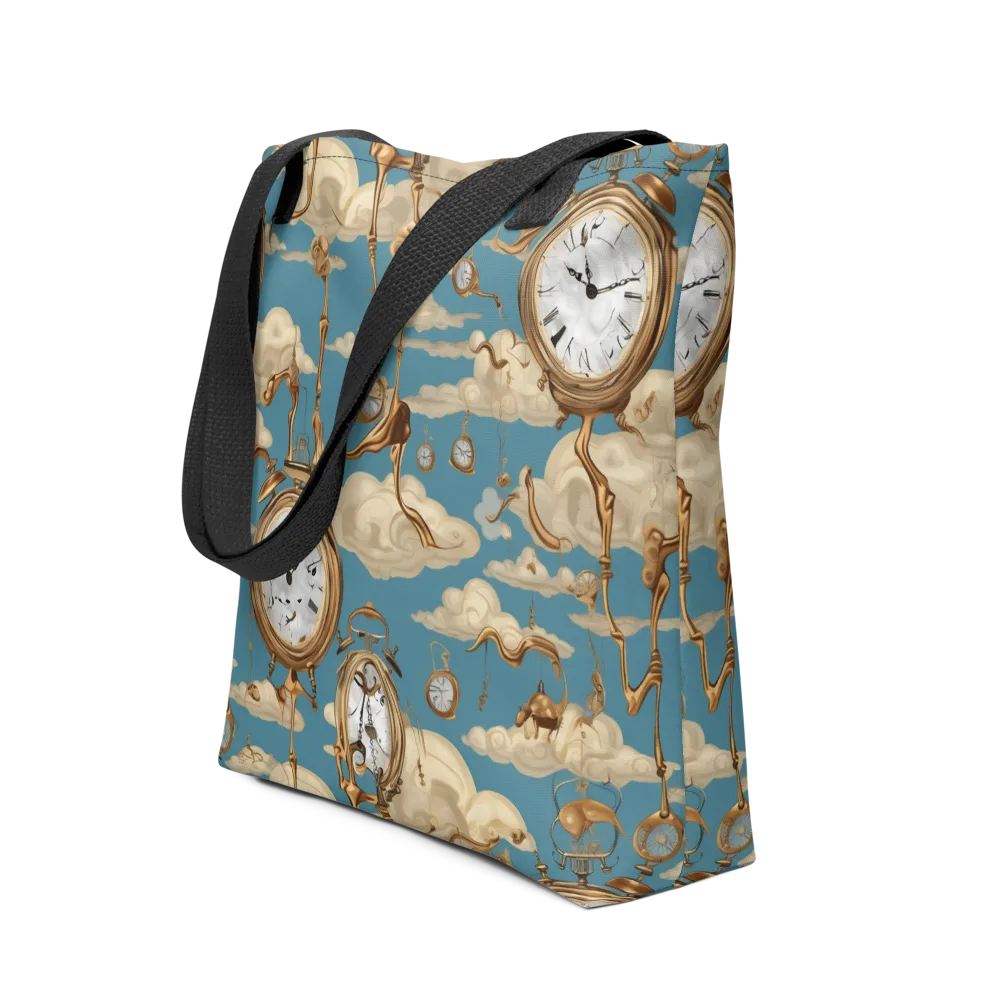 Cloudwork Clock on Tote Bag — Front