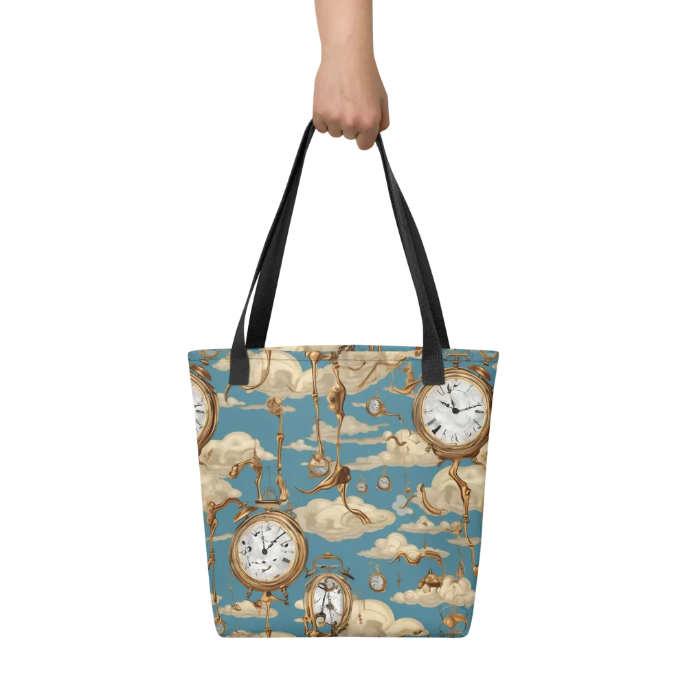 Cloudwork Clock on Tote Bag — Front