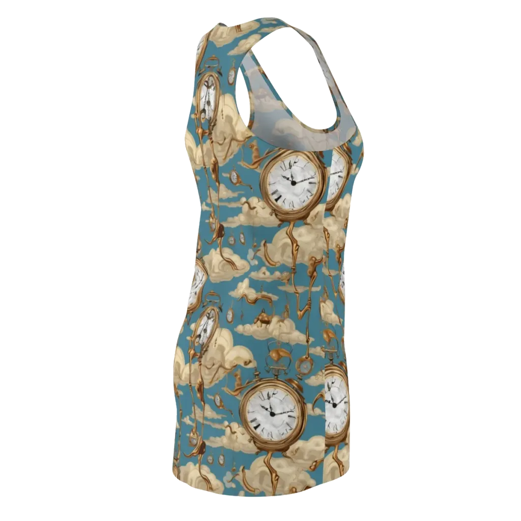 Cloudwork Clock on Racerback Dress — Back Side