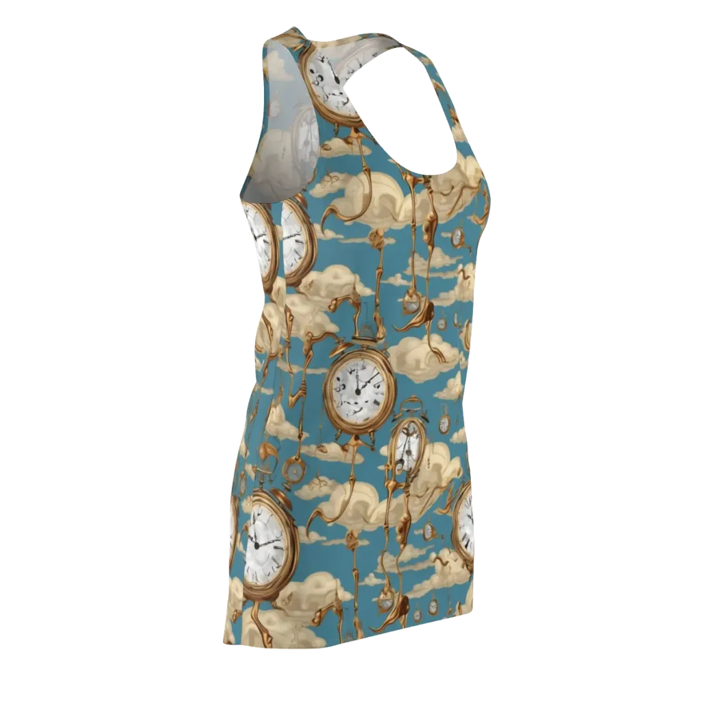 Cloudwork Clock on Racerback Dress — Front Side