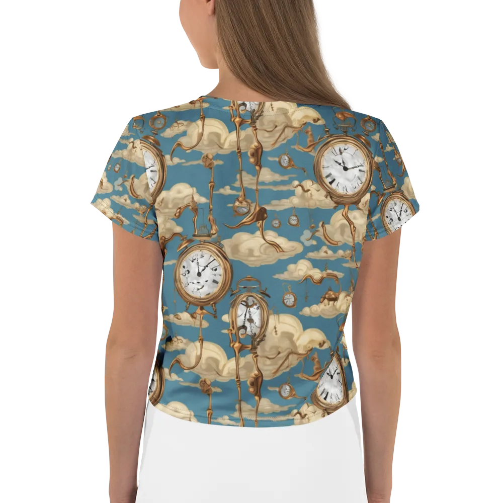Cloudwork Clock on Crop Tee — Back