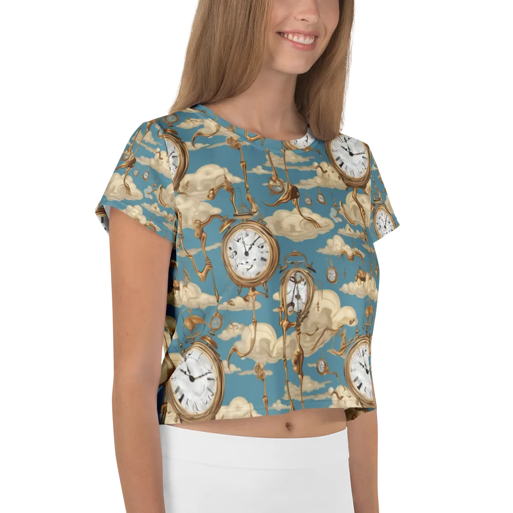 Cloudwork Clock on Crop Tee — Right