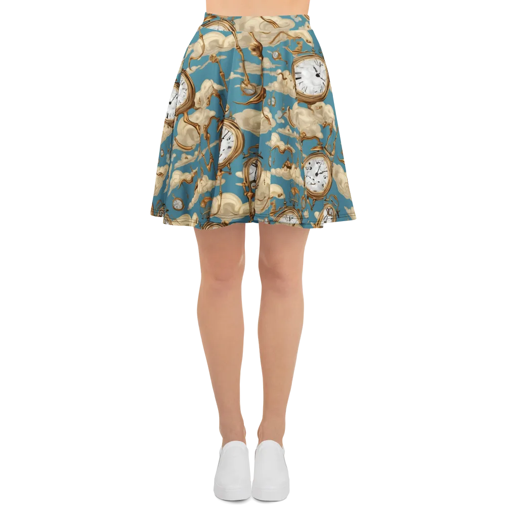 Cloudwork Clock on Skater Skirt — Front