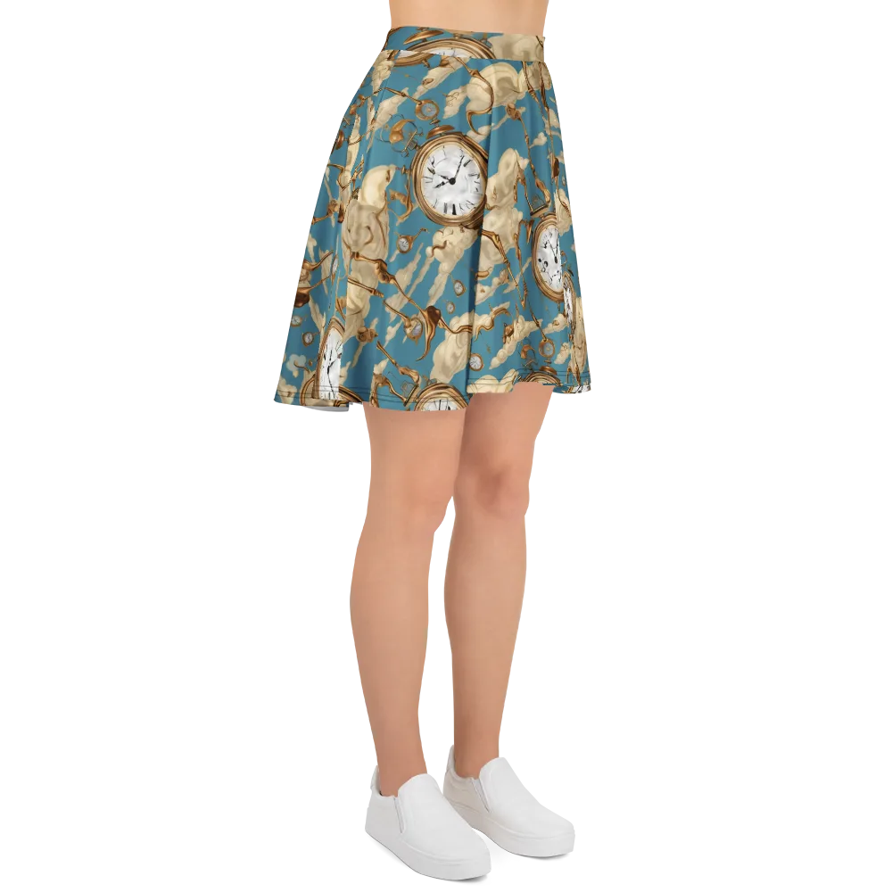 Cloudwork Clock on Skater Skirt — Right