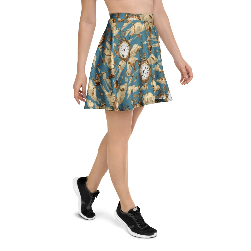 Cloudwork Clock on Skater Skirt — Right