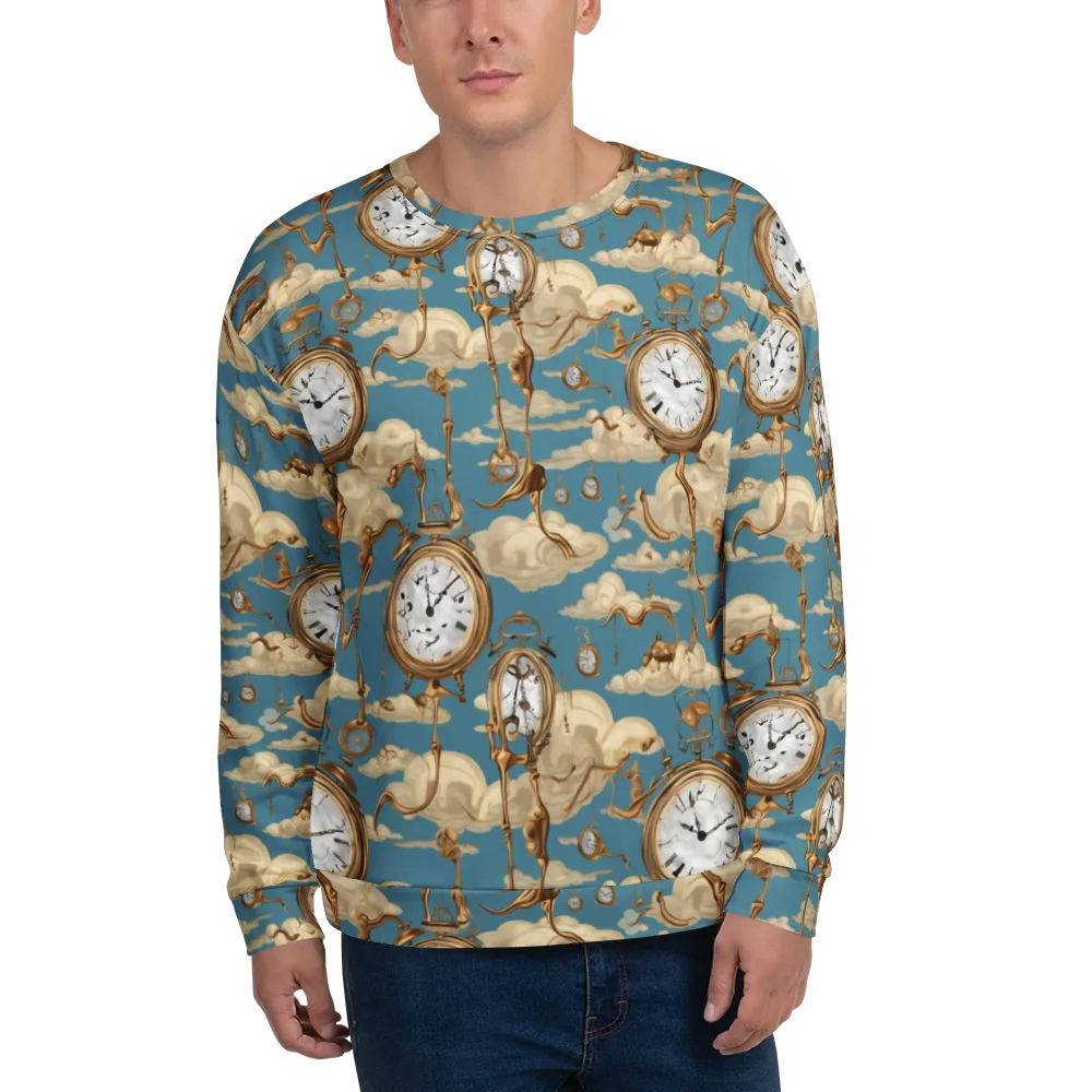 Cloudwork Clock on Sweatshirt — Front