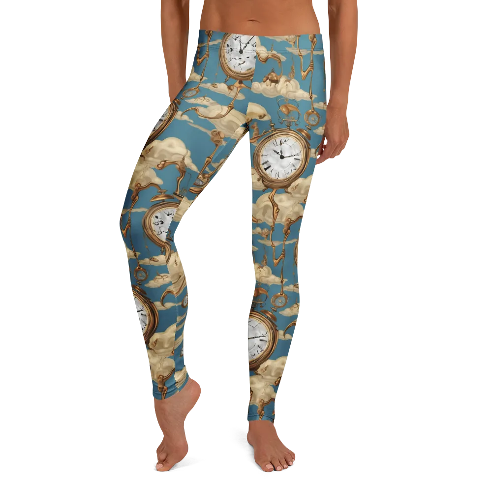 Cloudwork Clock on Leggings — Front